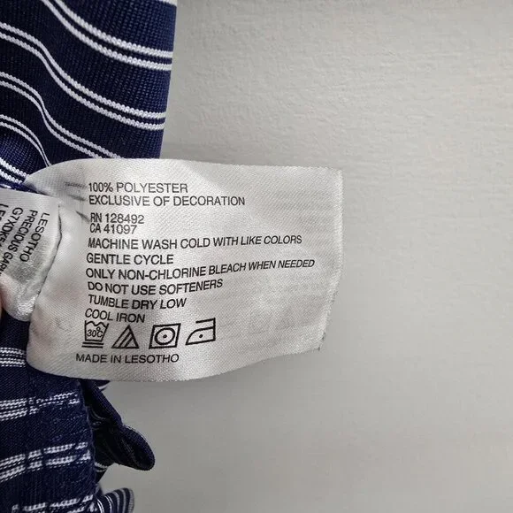 Greg Norman Play Dry Golf Polo Shirt Size XXL Performance Striped Navy White EUC - Picture 6 of 7